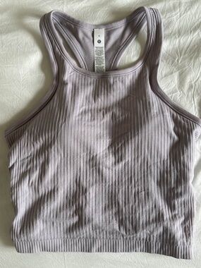 lululemon athletica Ribbed Racerback Crop Tank - Light Purple